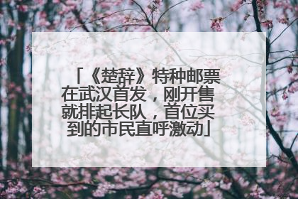 《楚辞》特种邮票在武汉首发，刚开售就排起长队，首位买到的市民直呼激动