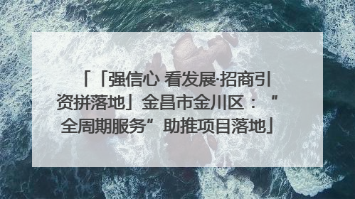 「强信心 看发展·招商引资拼落地」金昌市金川区：“全周期服务”助推项目落地