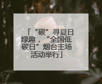 “碳”寻夏日绿趣，“全国低碳日”烟台主场活动举行