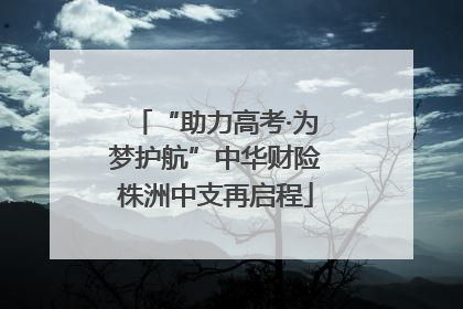 “助力高考·为梦护航”中华财险株洲中支再启程