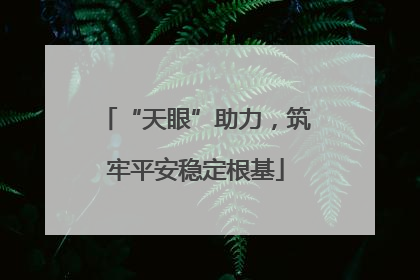 “天眼”助力，筑牢平安稳定根基