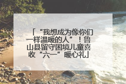 “我想成为像你们一样温暖的人”！鲁山县留守困境儿童喜收“六一”暖心礼