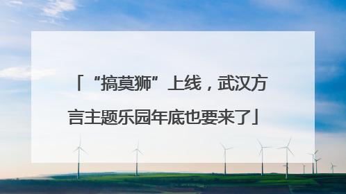 “搞莫狮”上线，武汉方言主题乐园年底也要来了