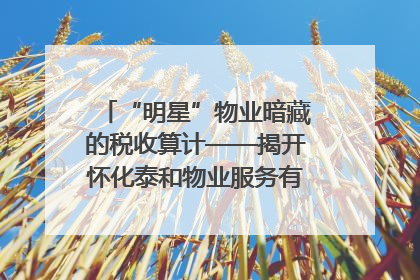 “明星”物业暗藏的税收算计——揭开怀化泰和物业服务有限公司隐匿未开票收入偷税真相
