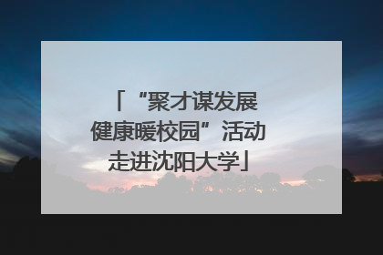 “聚才谋发展 健康暖校园”活动走进沈阳大学
