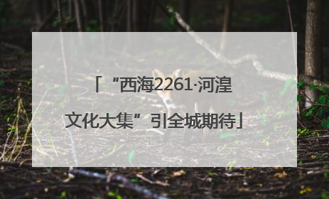 “西海2261·河湟文化大集”引全城期待