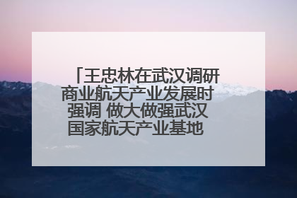 王忠林在武汉调研商业航天产业发展时强调 做大做强武汉国家航天产业基地 打造具有全国影响力的“中国星谷”