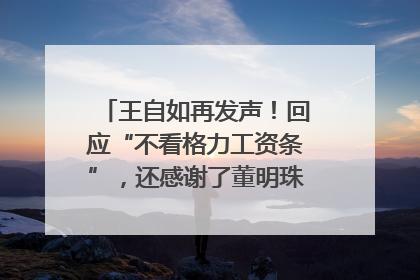 王自如再发声！回应“不看格力工资条”，还感谢了董明珠和雷军｜热财经