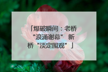 爆破瞬间：老桥“浪涌谢幕” 新桥“淡定围观”