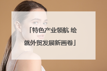 特色产业领航 绘就外贸发展新画卷