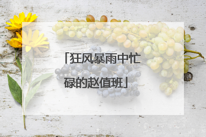 狂风暴雨中忙碌的赵值班