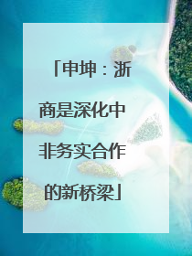 申坤：浙商是深化中非务实合作的新桥梁