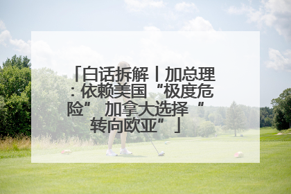 白话拆解丨加总理：依赖美国“极度危险” 加拿大选择“转向欧亚”