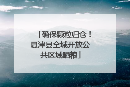 确保颗粒归仓！夏津县全域开放公共区域晒粮