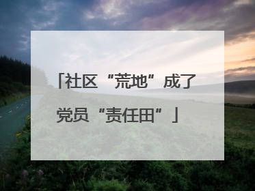 社区“荒地”成了党员“责任田”