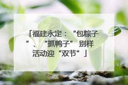 福建永定：“包粽子”、“抓鸭子” 别样活动迎“双节”
