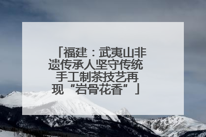 福建：武夷山非遗传承人坚守传统 手工制茶技艺再现“岩骨花香”