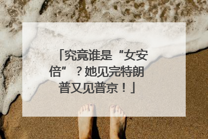 究竟谁是“女安倍”？她见完特朗普又见普京！