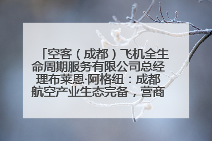 空客（成都）飞机全生命周期服务有限公司总经理布莱恩·阿格纽：成都航空产业生态完备，营商环境优势显著