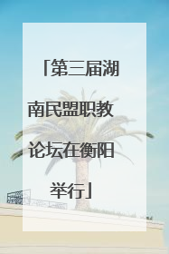 第三届湖南民盟职教论坛在衡阳举行