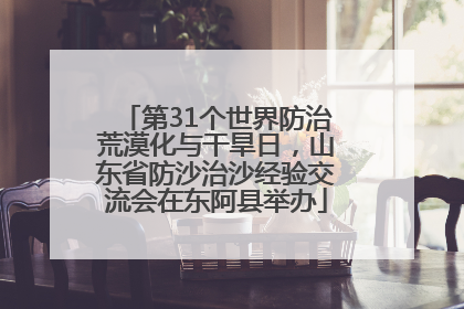 第31个世界防治荒漠化与干旱日，山东省防沙治沙经验交流会在东阿县举办
