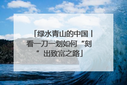 绿水青山的中国丨看一刀一划如何“刻”出致富之路