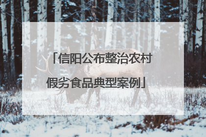 信阳公布整治农村假劣食品典型案例