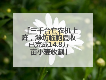 三千台套农机上阵，潍坊临朐夏收已完成14.8万亩小麦收割