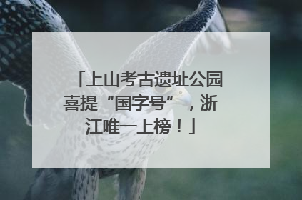 上山考古遗址公园喜提“国字号”，浙江唯一上榜！