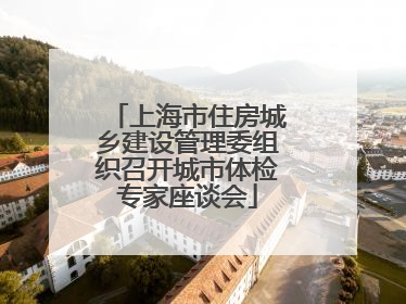 上海市住房城乡建设管理委组织召开城市体检专家座谈会