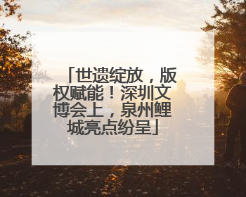 世遗绽放，版权赋能！深圳文博会上，泉州鲤城亮点纷呈