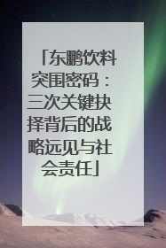 东鹏饮料突围密码：三次关键抉择背后的战略远见与社会责任