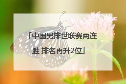 中国男排世联赛两连胜 排名再升2位