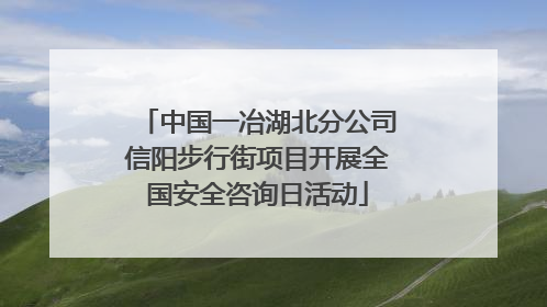 中国一冶湖北分公司信阳步行街项目开展全国安全咨询日活动