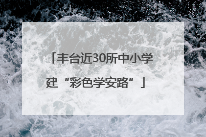 丰台近30所中小学建“彩色学安路”