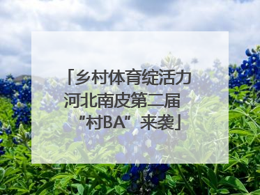 乡村体育绽活力 河北南皮第二届“村BA”来袭