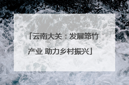 云南大关：发展筇竹产业 助力乡村振兴