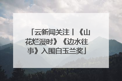 云新闻关注丨《山花烂漫时》《边水往事》入围白玉兰奖