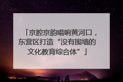 京腔京韵唱响黄河口，东营区打造“没有围墙的文化教育综合体”