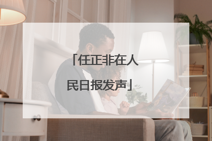 任正非在人民日报发声