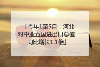今年1至5月，河北对中亚五国进出口总值同比增长1.1倍