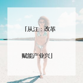 从江：改革赋能产业兴