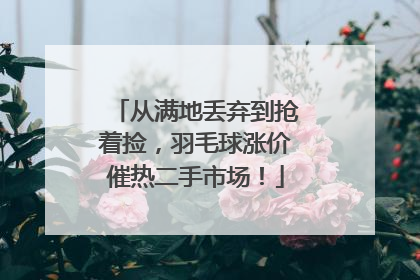 从满地丢弃到抢着捡，羽毛球涨价催热二手市场！