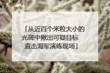 从近百个米粒大小的光斑中揪出可疑目标 直击海军演练现场