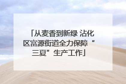 从麦香到新绿 沾化区富源街道全力保障“三夏”生产工作