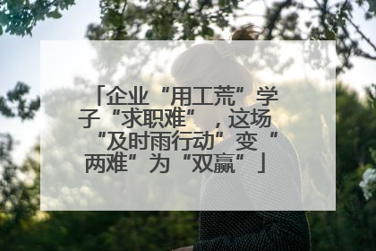 企业“用工荒”学子“求职难”，这场“及时雨行动”变“两难”为“双赢”