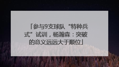 参与9支球队“特种兵式”试训，杨瀚森：突破的意义远远大于顺位