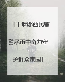 十堰郧西民辅警暴雨中奋力守护群众家园