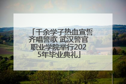 千余学子热血宣誓齐唱警歌 武汉警官职业学院举行2025年毕业典礼