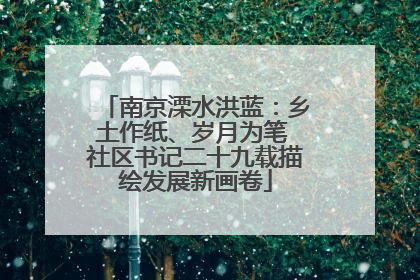 南京溧水洪蓝：乡土作纸、岁月为笔 社区书记二十九载描绘发展新画卷